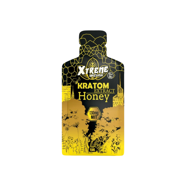 XTREME SPECIOSA KRATOM EXTRACT 15ML MIT POUCH 130MG - HONEY - Seven Tech