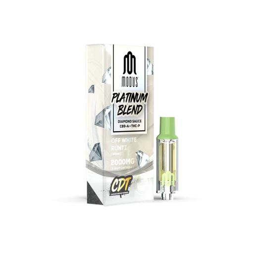 Modus Platinum Blend Diamond Sauce CB9-A + THC-P 2000mg Cartridge Off White Runtz Hybrid