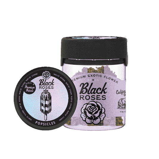 Black Roses Premium Exotic THC-A Flower 3.5g Jar Popsicles Indica