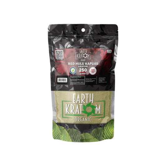 EARTH KRATOM POWDER 250G - HULU RED VEIN - Seven Tech