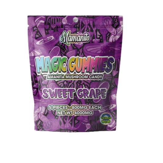 🎁 Mamanita Sweet Grape Magic Gummies Mushroom Candy 10pcs 800mg 8000mg Per Pkg (100% off)