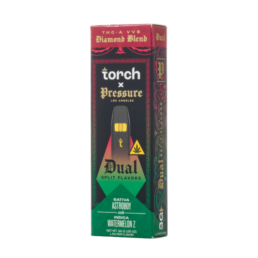Torch x Pressure LA Diamond Blend 3g Disposable Dual Split Flavors Astroboy Sativa & Watermelon Z Indica