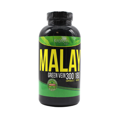 KRATOM KAPS CAPSULES 300CT / 180G - MALAY GREEN VEIN - Seven Tech