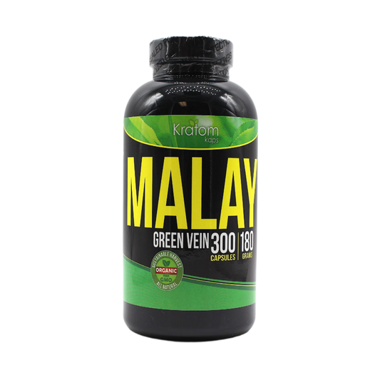 KRATOM KAPS CAPSULES 300CT / 180G - MALAY GREEN VEIN - Seven Tech