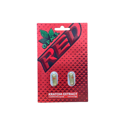 O.P.M.S. KRATOM CAPSULES - RED 2CT