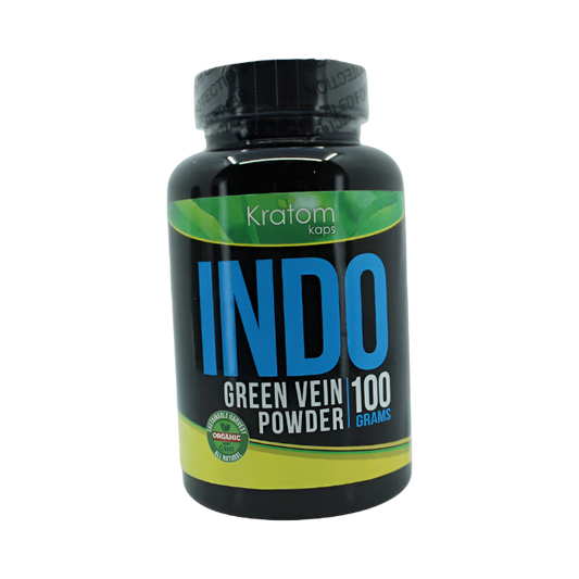 KRATOM KAPS POWDER 100G - INDO GREEN VEIN - Seven Tech