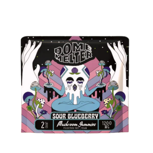 DOME MELTER MAGIC MUSHROOM GUMMIES 2CT 1200MG - SOUR BLUEBERRY