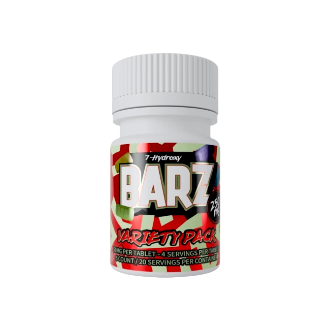 Generic RX BARZ 5ct 7-Hydroxymitragynine Tablets Variety Pack 50mg Per Tablet