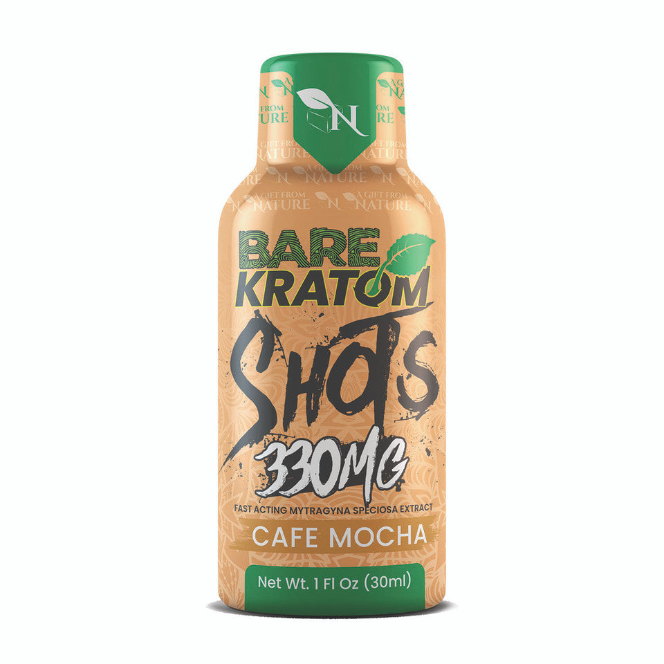 BARE KRATOM SHOTS 30ML 330MG BOX OF 4 - CAFE MOCHA - Seven Tech