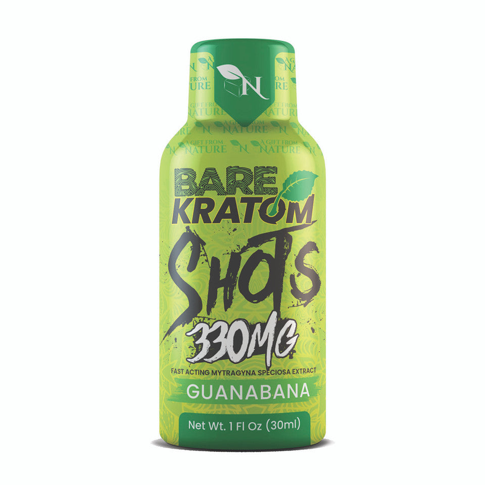 BARE KRATOM SHOTS 30ML 330MG BOX OF 4 - GUANABANA - Seven Tech