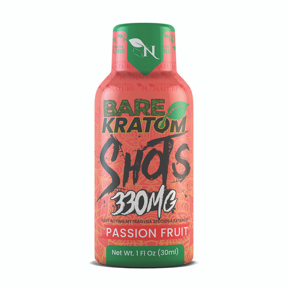 BARE KRATOM SHOTS 30ML 330MG BOX OF 4 - PASSION FRUIT - Seven Tech