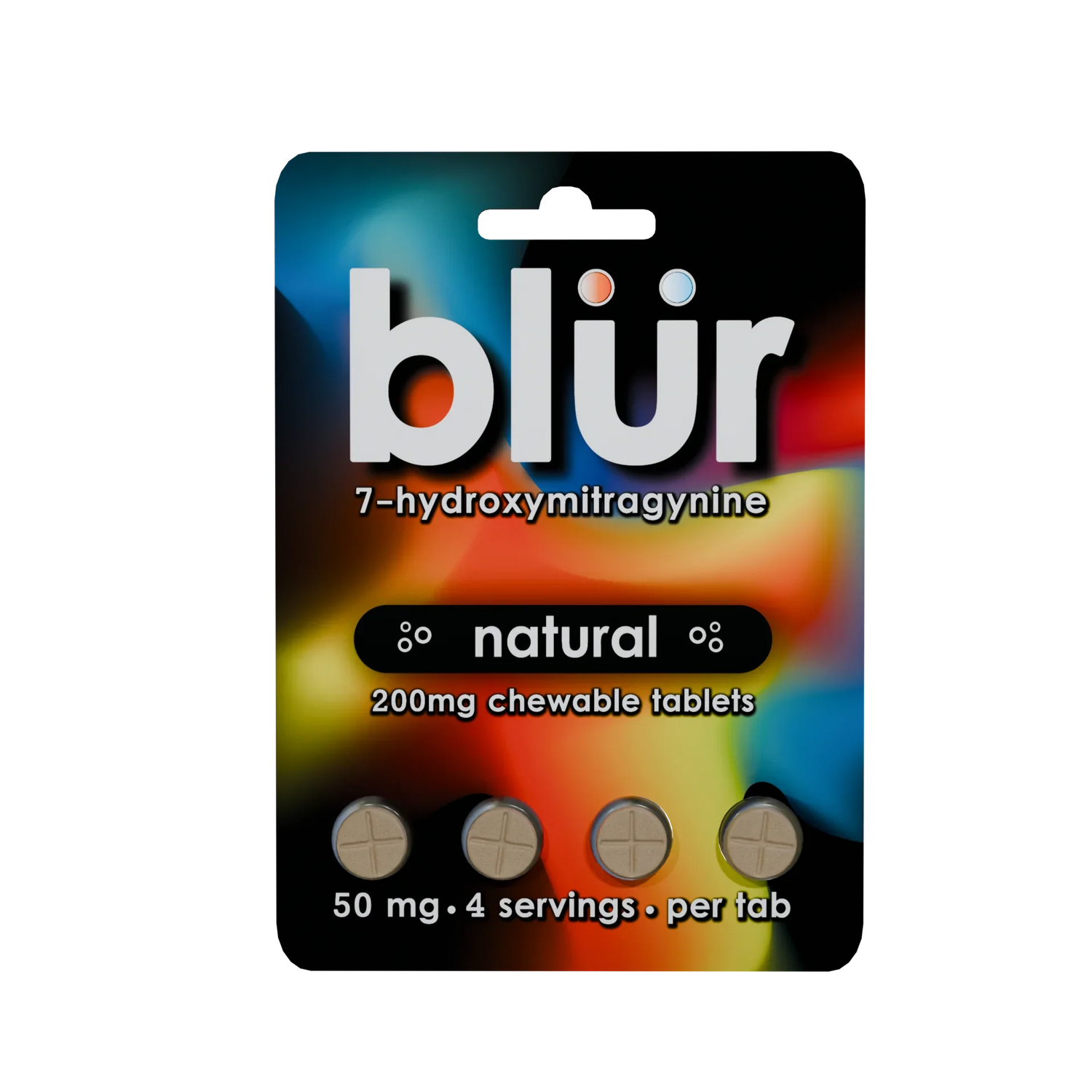 Blur 4ct 7OH Natural Tabs 50mg Per Tablet - Seven Tech