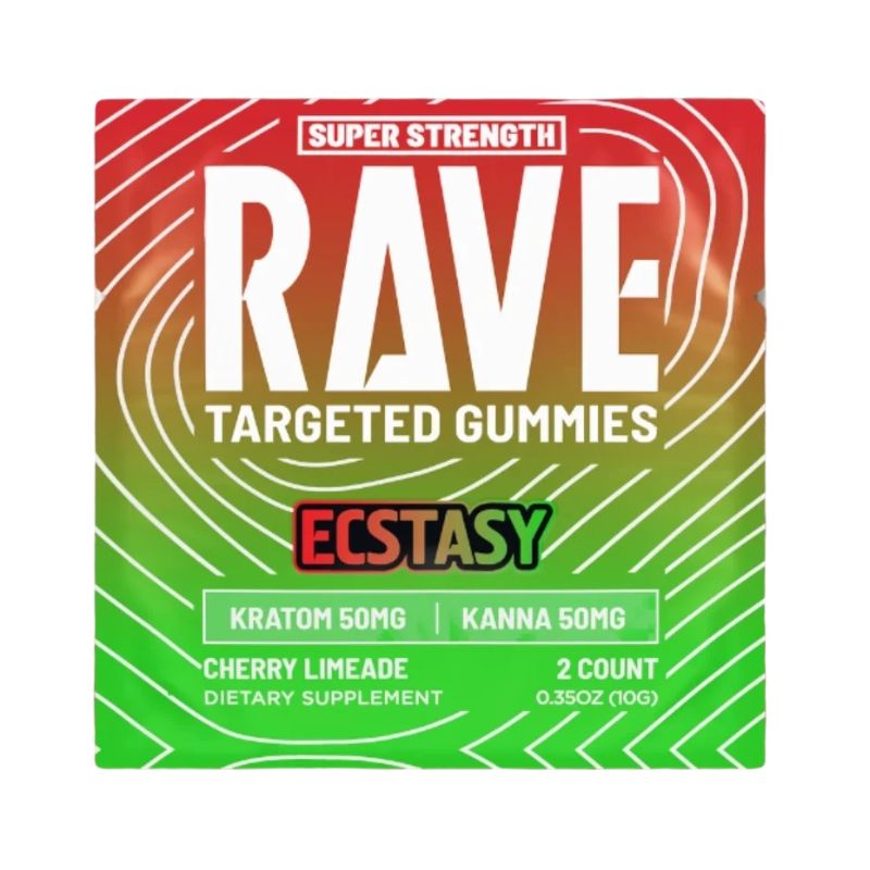 🎁 RAVE KRATOM GUMMIES 2CT - CHERRY LIMEADE (KRATOM 50MG + KANNA 50MG) (100% off)