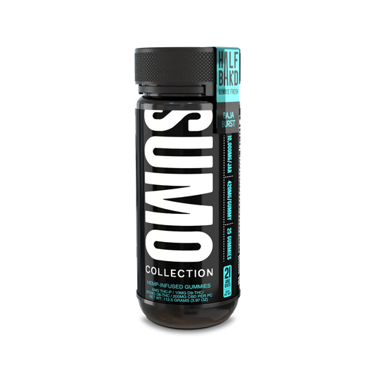 HALF BAK'D D9 SUMO 25CT 420MG PER GUMMY - BAJA BLAST - Seven Tech