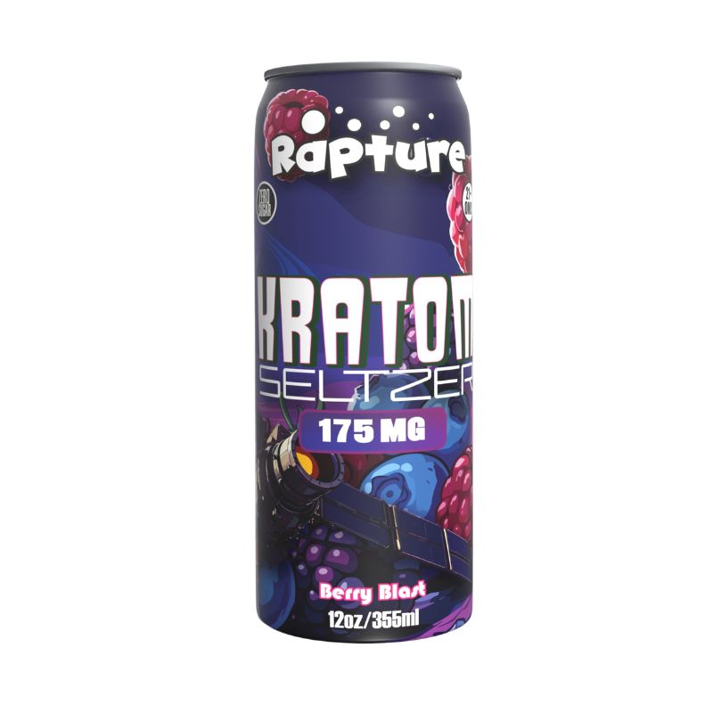 Rapture Zero Sugar Kratom 175mg MIT Seltzer 12oz