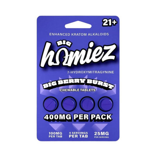 🎁 BIG HOMIEZ 7-HYDROXYMITRAGYNINE TABLETS 4CT 100MG PER TABLET (100% off)