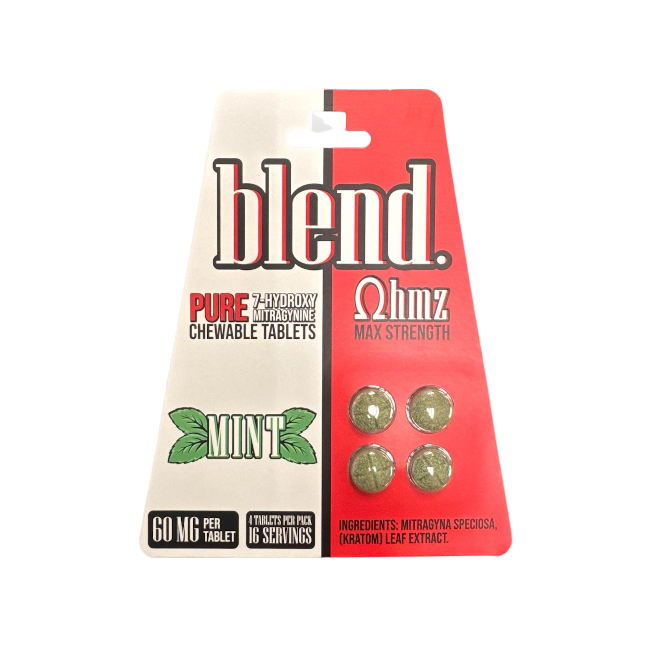 Blend OHMZ 4ct 7OH Chewable Tabs Max Strength Mint 60mg Per Tablets - Seven Tech