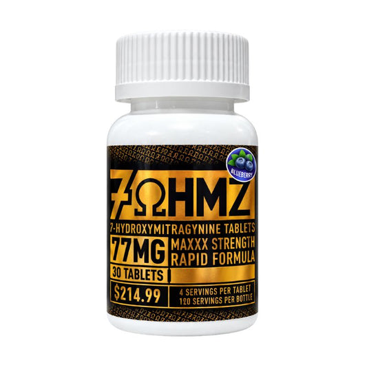 7OHMZ Black Label Maxxx Strength 7-Hydroxymitragynine Tablets 77mg Per Tablet