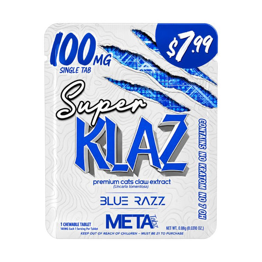 Klaz Super Meta Tabz Premium Cats Claw Chewable Tablets 1ct 100mg Per Tablet
