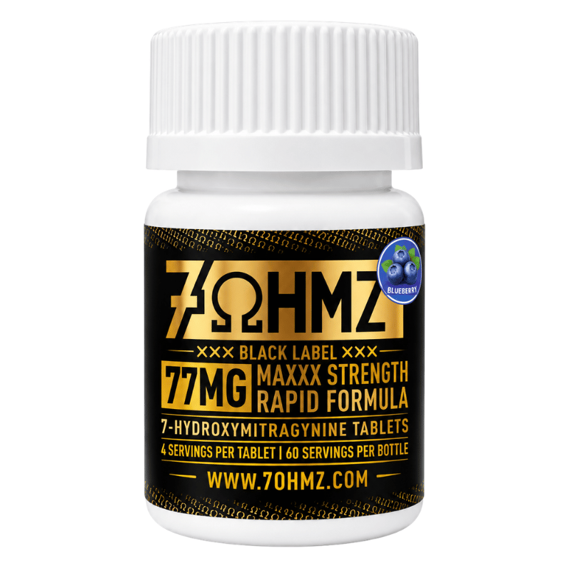 7OHMZ Black Label 7-Hydroxymitragynine Tablets Maxxx Strength 15ct 77mg Per Tablet