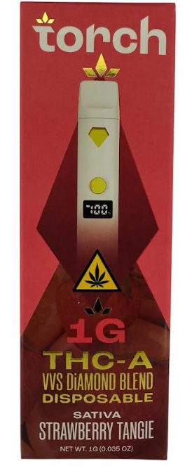 Torch THC-A 1g VVS Diamond Blend Disposable Strawberry Tangie Sativa