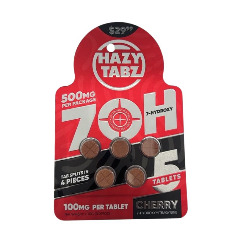 Hazy Tabz 7-Hydroxymitragynine Tablets 5ct 100mg Per Tablet