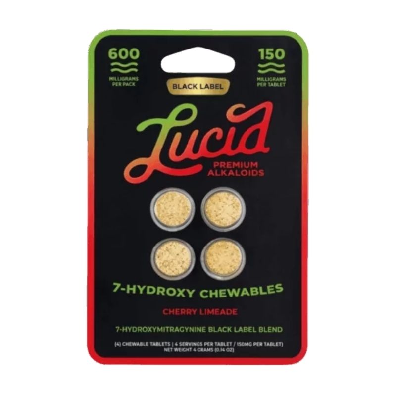 🎁 Lucid Black Label 7-Hydroxymitragynine Chewable Tablets 4ct 150mg Per Tablet (100% off)