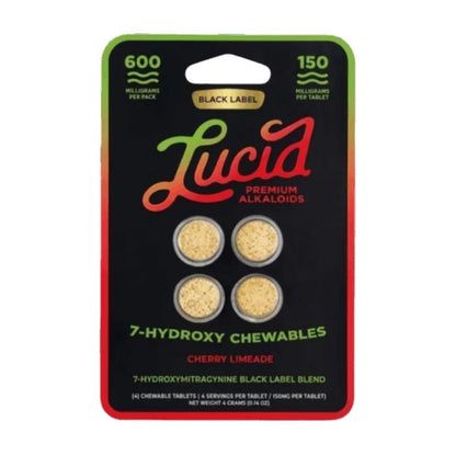 🎁 Lucid Black Label 7-Hydroxymitragynine Chewable Tablets 4ct 150mg Per Tablet (100% off)