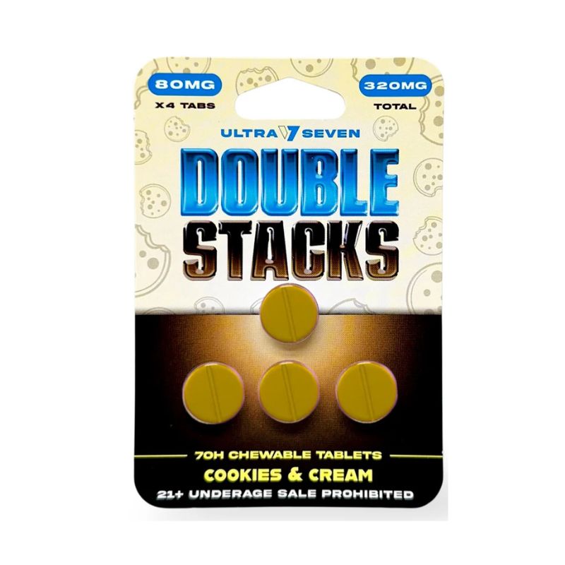 🎁 Ultra Seven Double Stacks 7-Hydroxymitragynine Chewable Tab 4ct 80mg Per Tablet (100% off)