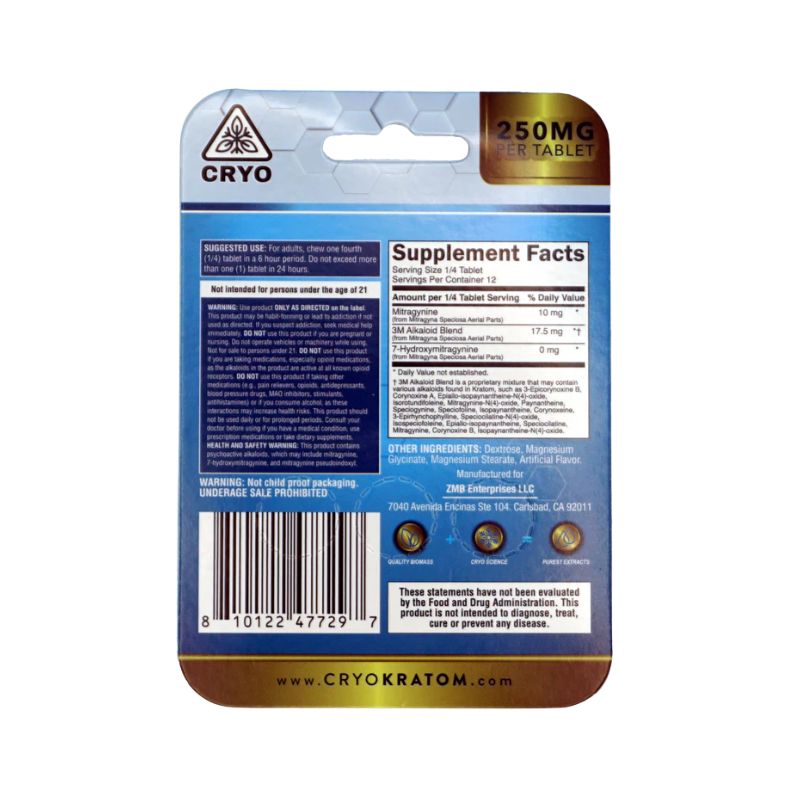 cyro kratom Alkaloid 3m tablet 250mg