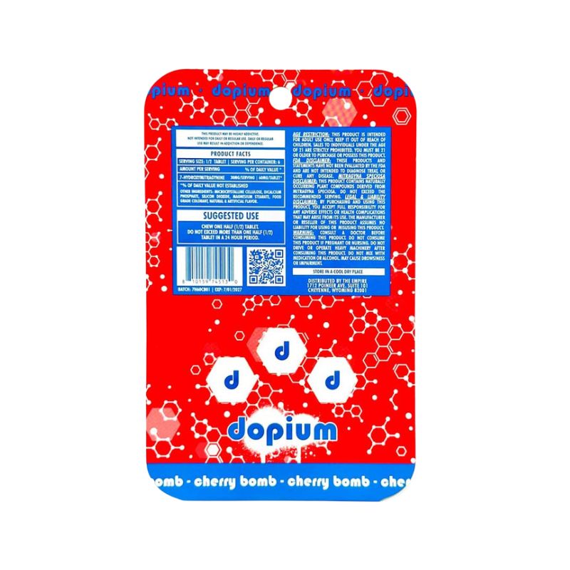 7-Hydroxymitragynine CHEWABLE CHERRY BOMB TABLETS  