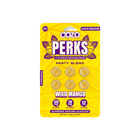 Dozo Perks 6ct 7OH Chewable Tabs Wild Mango 20mg per Tablet - Seven Tech
