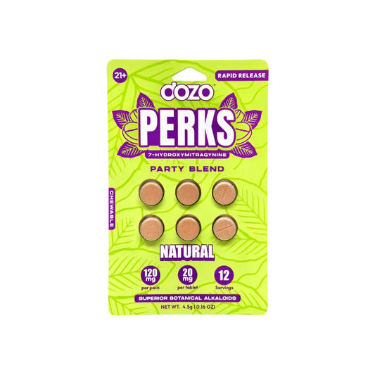 Dozo Perks 6ct 7OH Chewable Tabs Natural 20mg per Tablet - Seven Tech