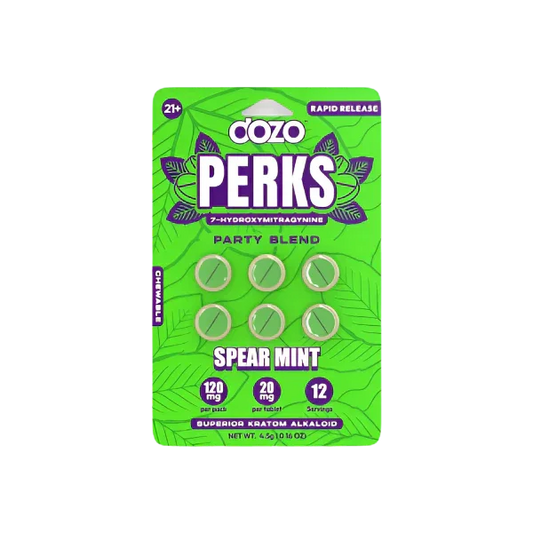 Dozo Perks 6ct 7OH Chewable Tabs SpearMint 20mg per Tablet - Seven Tech