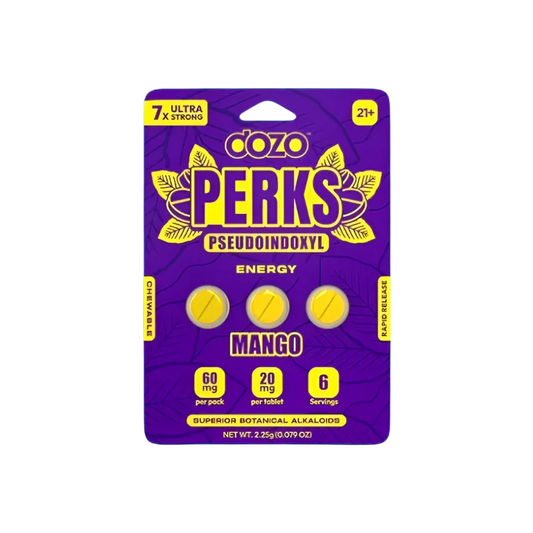 Dozo Perks 3ct 7OH + Psuedo Chewable Tabs Mango 20mg per Tablet - Seven Tech