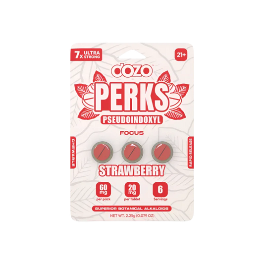 Dozo Perks 3ct 7OH + Psuedo Chewable Tabs Strawberry 20mg per Tablet - Seven Tech