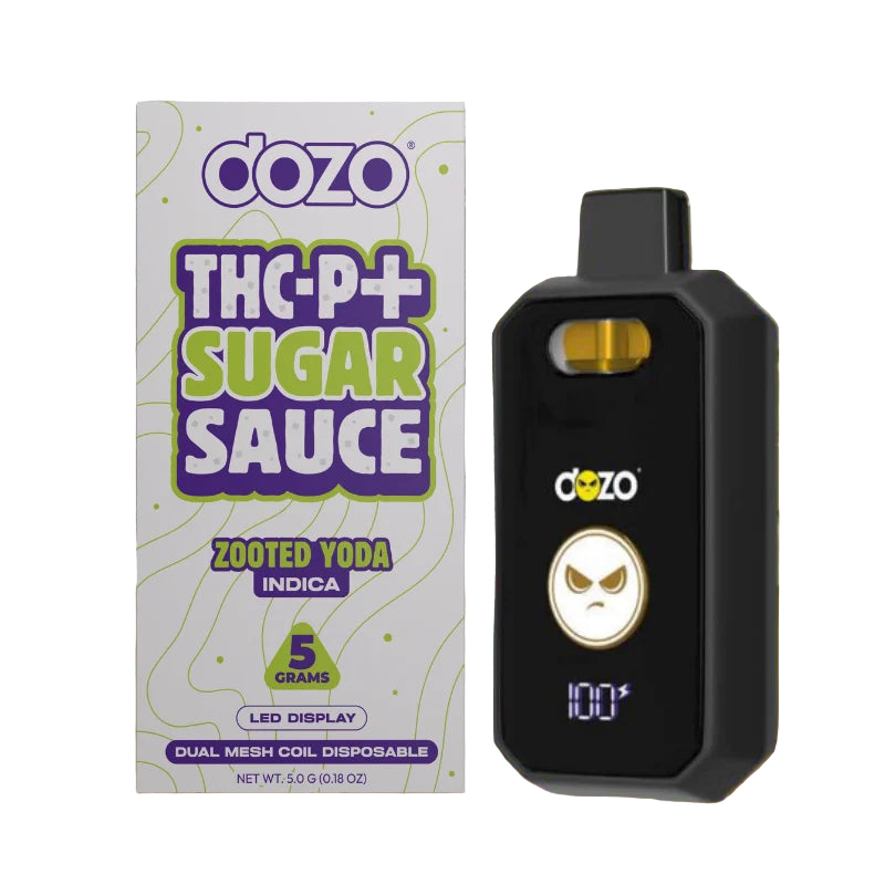DOZO - THC-P + SUGAR SAUCE 5G DISPOSABLE - ZOOTED YODA - INDICA - Seven Tech