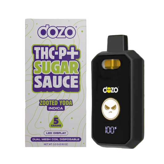 DOZO - THC-P + SUGAR SAUCE 5G DISPOSABLE - ZOOTED YODA - INDICA - Seven Tech