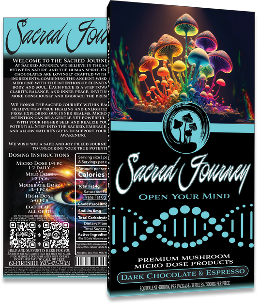 SACRED JAURNEY OPEN YOUR MIND DARK CHOCOLATE & ESPRESSO 4000MG TOTAL