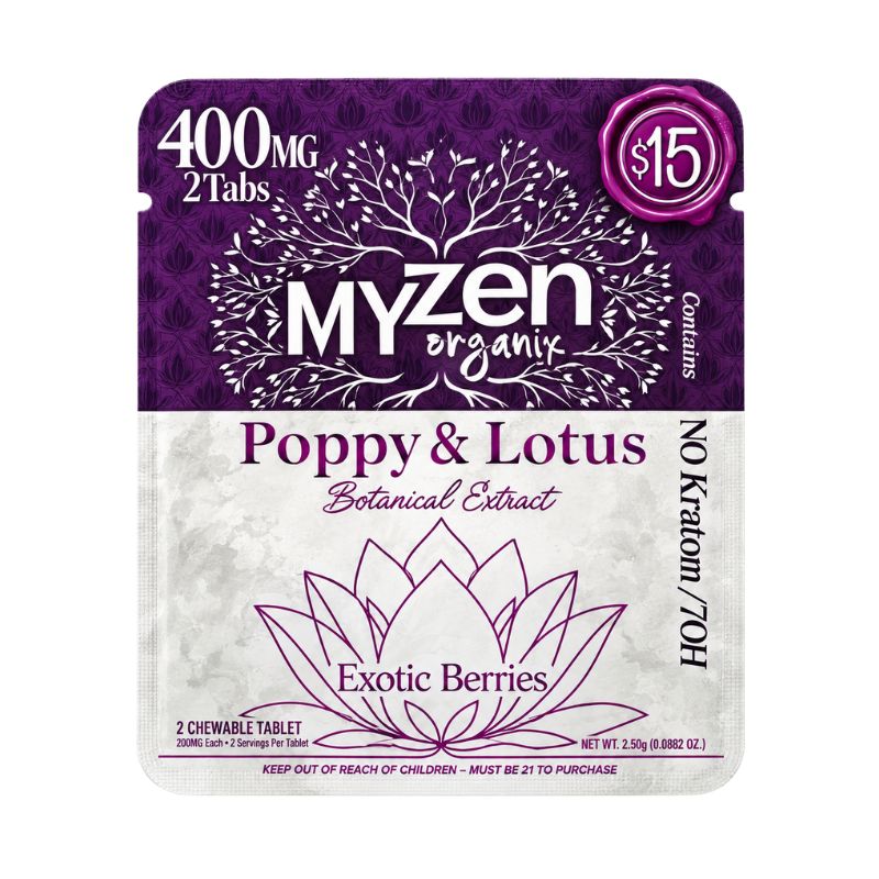 Myzen Organix Botanical Extract Proprietary Blend Chewable Tablets 2ct 200mg Per tablet