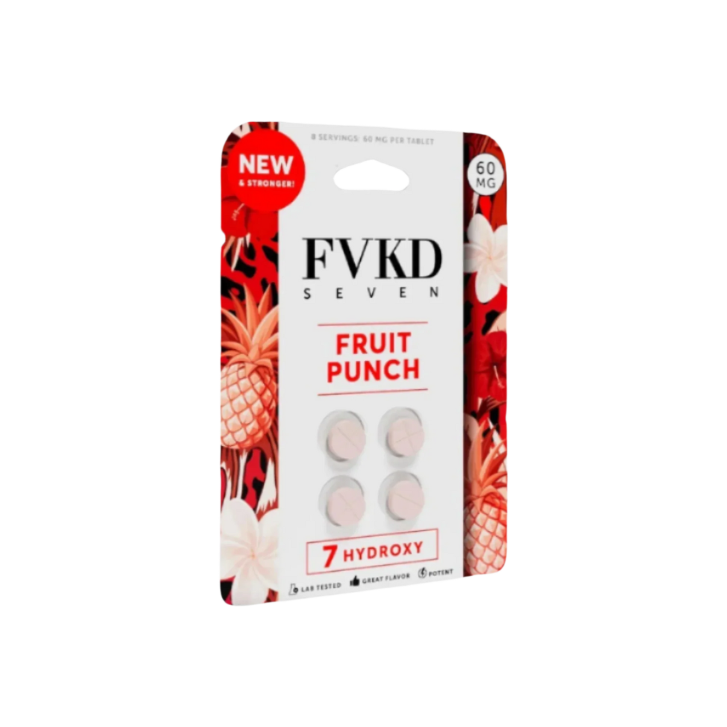 🎁 FVKD Seven 4ct 7OH Tabs Fruit Punch 60mg Per Tablet (100% off)