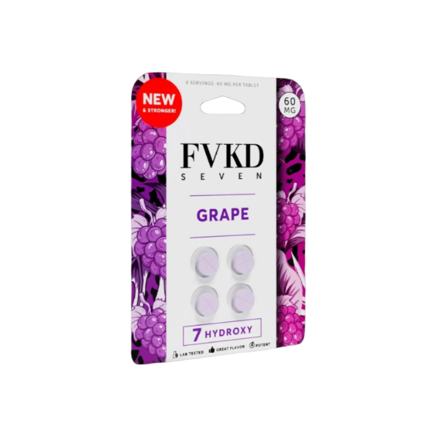🎁 FVKD Seven 4ct 7OH Tabs Grape 60mg Per Tablet (100% off)