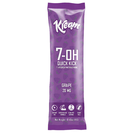 Kream Kratom 7-Hydroxymitragynine Quick Kick Grape Powder 20mg - Seven Tech