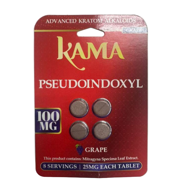 KAMA PSEUDOINDOXYL TABLETS 4CT / 100MG – GRAPE