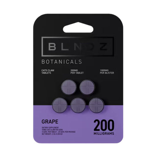 BLNDZ Botanicals Cats Claw Uncaria Tomentosa Chewable Tablets 5ct 200mg Per Tablet