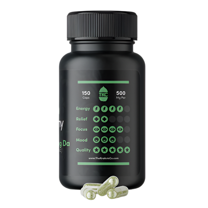 THE KRATOM COMPANY CAPSULES 75CT / 2.6OZ / 500MG - MAENG DA GREEN VEIN - Seven Tech