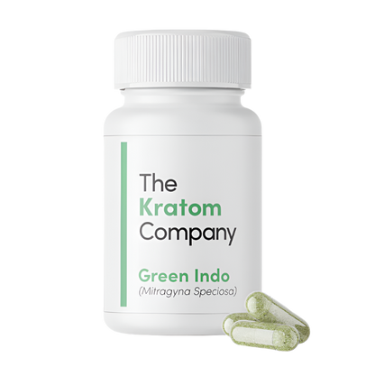 THE KRATOM COMPANY CAPSULES 75CT / 2.6OZ / 500MG - INDO GREEN VEIN - Seven Tech