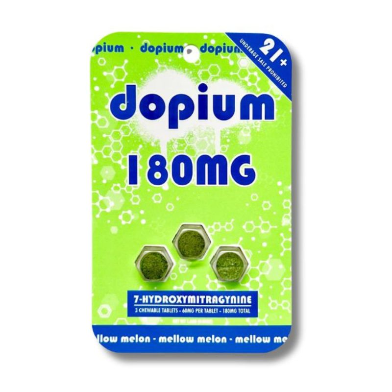 DOPIUM 7-HYDROXY CHEWABLE 60MG MELLOW MELON TABLETS 