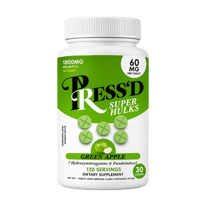 🎁 Press'D 7-Hydroxymitragynine + Pseudo Chewable Tablets 30ct 60mg Per Tablet (100% off)