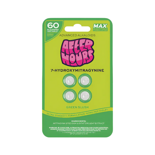 After Hours 4ct 7OH Chewable Tabs Green Slush 60mg per Tablet - Seven Tech